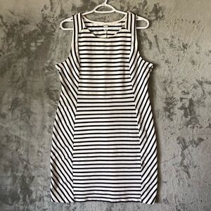 Old Navy Black & White Striped Bodycon Dress Size L